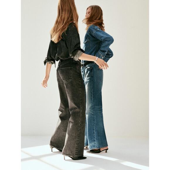 Alex Mill Jeans Alek Relaxed Wide Leg Pant Medium Wash 27 X 31 - Picture 3 of 5